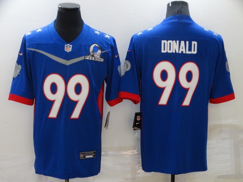 Men's Los Angeles Rams Aaron Donald #99 Blue All Star Jersey